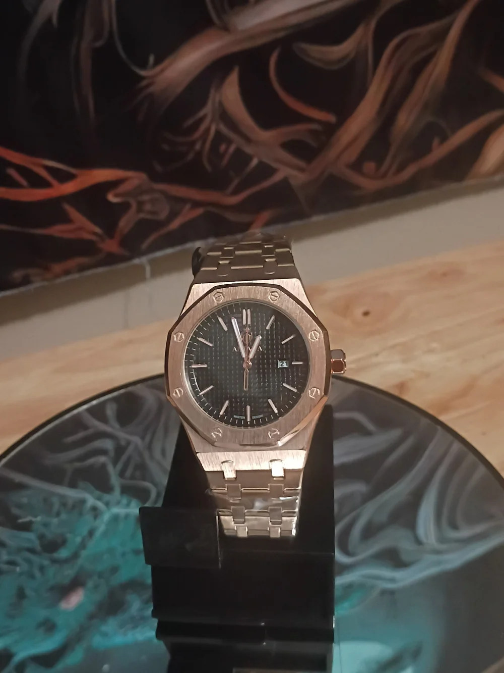 Men's Rose Gold-Tone Stainless Steel Watch - Unbranded